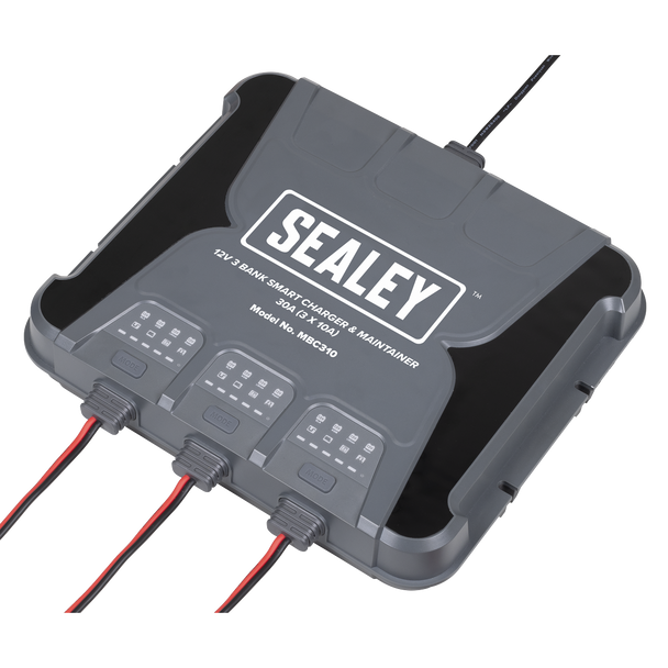 Sealey MBC310 ⏐ 3 Bank 12V Smart Charger & Maintainer 30A (3 x 10A)