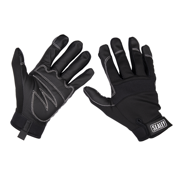 Sealey MG798XL ⏐ Premier Light Palm Tactouch Mechanic's Gloves (10) - Extra-Large Pair