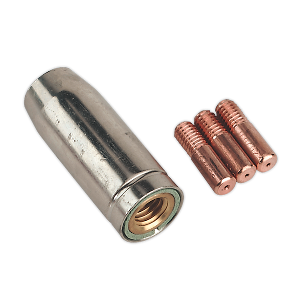 Sealey MIG953 ⏐ Conical Nozzle x 1 Contact Tip 0.6mm x 3 MB14