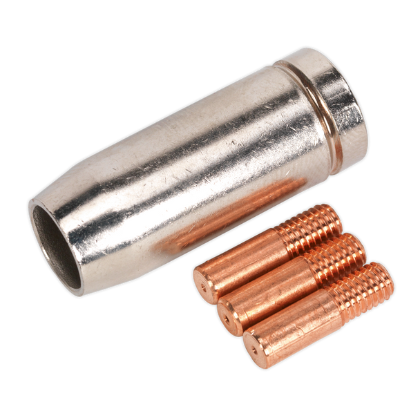 Sealey MIG953 ⏐ Conical Nozzle x 1 Contact Tip 0.6mm x 3 MB14