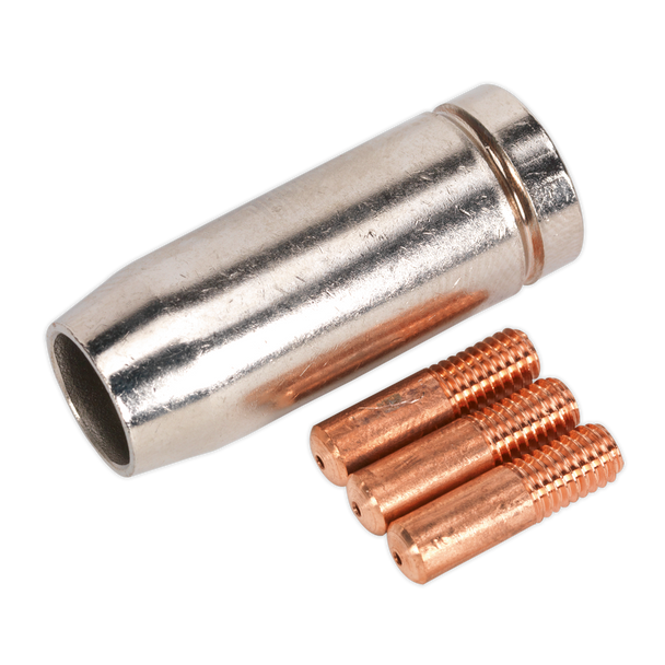 Sealey MIG954 ⏐ Conical Nozzle x 1 Contact Tip 0.8mm x 3 MB14