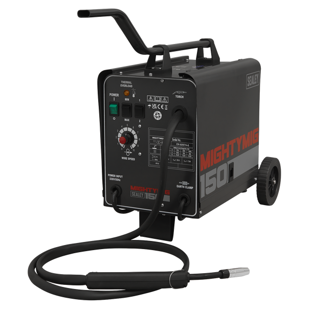 Sealey MIGHTYMIG150 ⏐ Professional Gas/Gasless MIG Welder 150A 230V