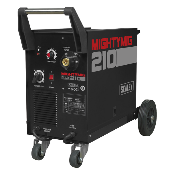 Sealey MIGHTYMIG210 ⏐ Professional Gas/Gasless MIG Welder with Euro Torch 210A