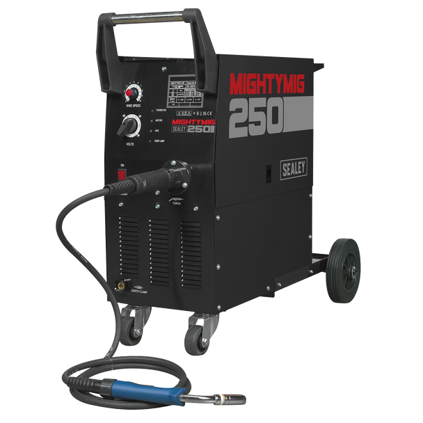 Sealey MIGHTYMIG250 ⏐ Professional Gas/Gasless MIG Welder with Euro Torch 250A