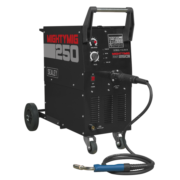 Sealey MIGHTYMIG250 ⏐ Professional Gas/Gasless MIG Welder with Euro Torch 250A