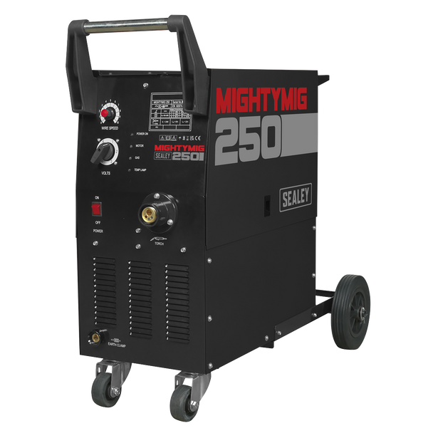 Sealey MIGHTYMIG250 ⏐ Professional Gas/Gasless MIG Welder with Euro Torch 250A