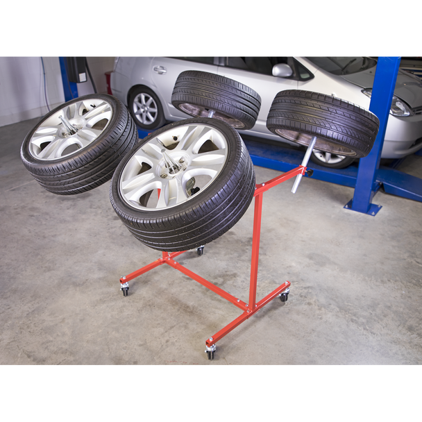 Sealey MK71 ⏐ Heavy-Duty Alloy Wheel Painting/Repair Stand 4 Wheel Capacity