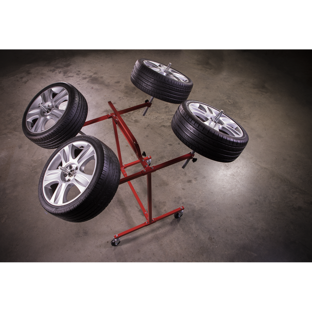 Sealey MK71 ⏐ Heavy-Duty Alloy Wheel Painting/Repair Stand 4 Wheel Capacity
