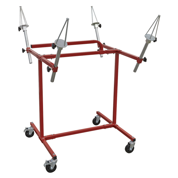 Sealey MK71 ⏐ Heavy-Duty Alloy Wheel Painting/Repair Stand 4 Wheel Capacity