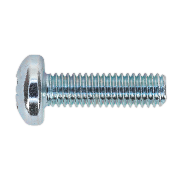 Sealey MSP620 ⏐ Zinc Plated Pan Head Pozi Machine Screw M6 x 20mm, DIN 7985Z - Pack of 50