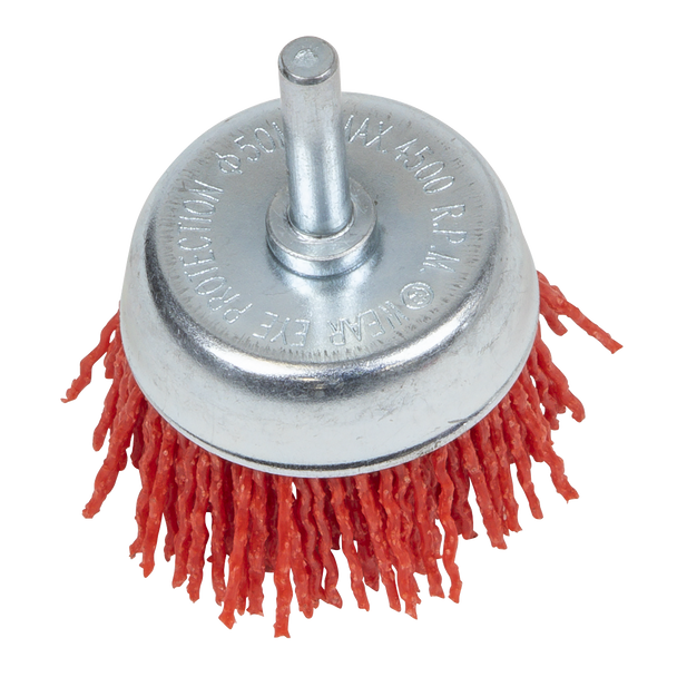 Sealey NFB50 ⏐ Nylon Filament Cup Brush 50mm with 6mm Shaft