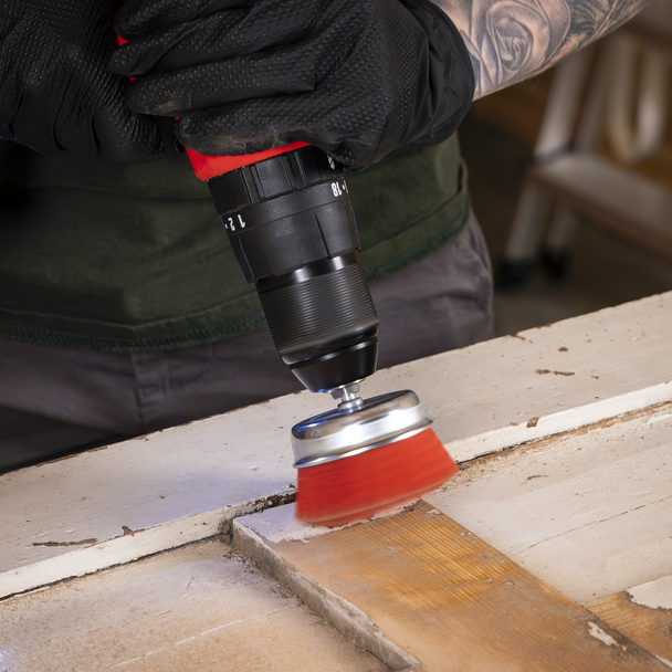 Sealey NFB75 ⏐ 75mm Nylon Filament Cup Brush with 6mm Shaft