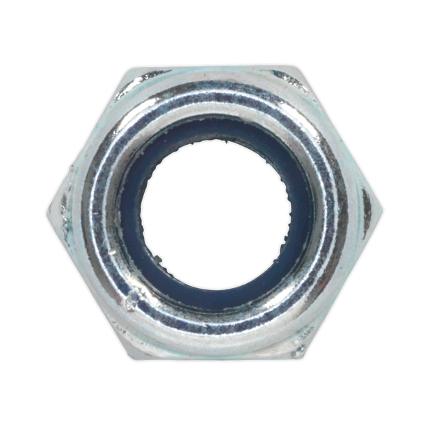 Sealey NLN6 ⏐ Zinc Plated Nylon Locknut M6, DIN 982 - Pack of 100