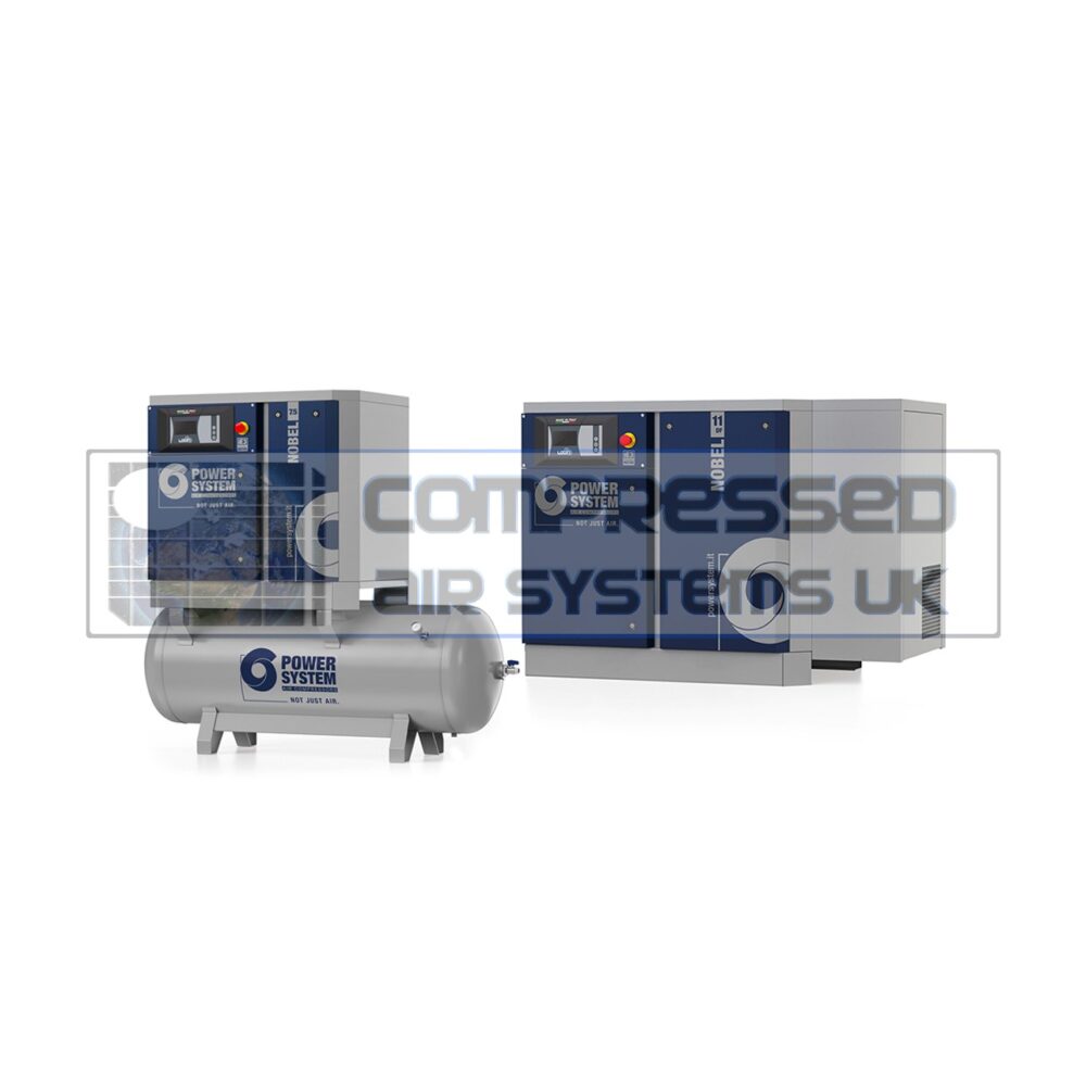 NOBEL Fixed Speed Series (Range from 5.5kW - 15kW) - From 25 CFM to 74 CFM Available ​- Receiver Mounted
