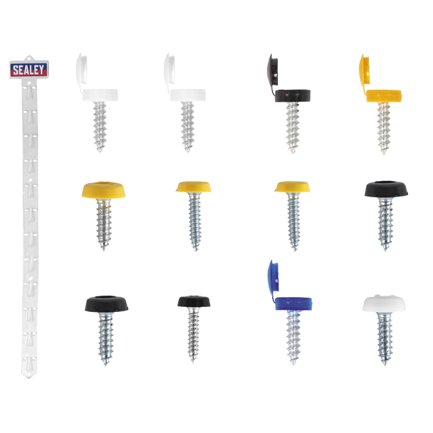 Sealey NPSSET ⏐ Clip Strip Deal - Mixed Numberplate Screws
