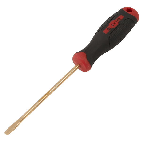 Sealey NS093 ⏐ Screwdriver Slotted 4 x 100mm - Non-Sparking