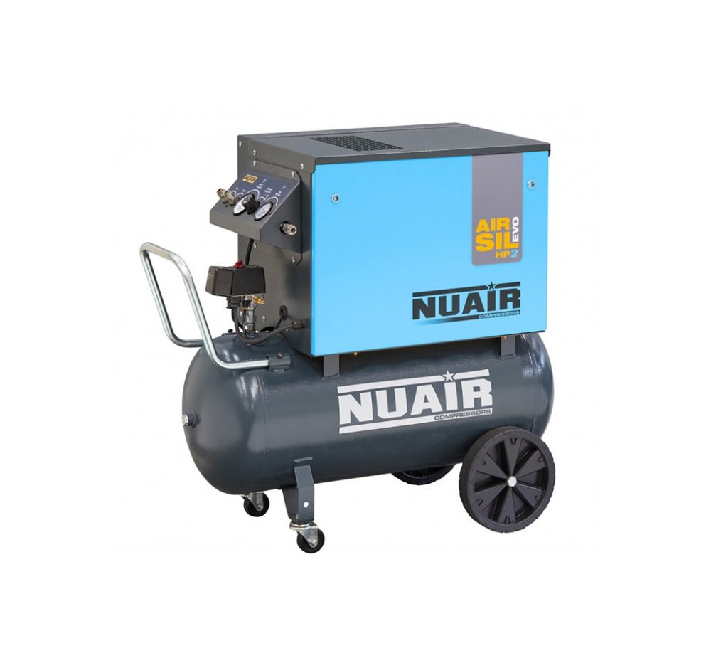 Nuair NEW AIRSIL EVO B3800B-PRO/100 CM2 230 Volt | 10 CFM Low Noise Air Compressor 230 Volts