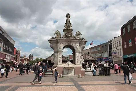 Dudley town centre skyline