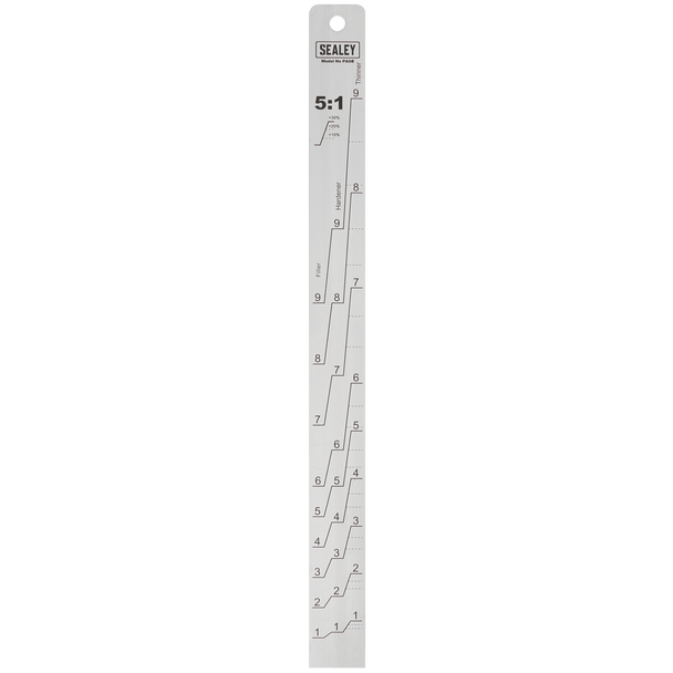 Sealey PA08 ⏐ Aluminium Paint Measuring Stick 5:1/5:3