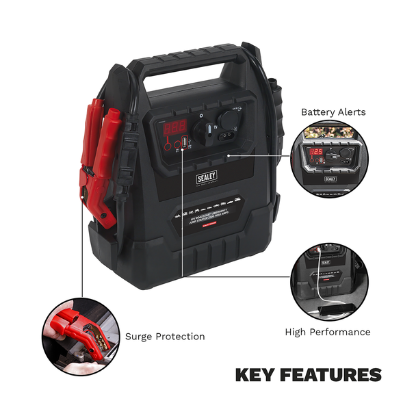 Sealey PBI2212GS ⏐ 12V RoadStart® Emergency Jump Starter 2300 Peak Amps