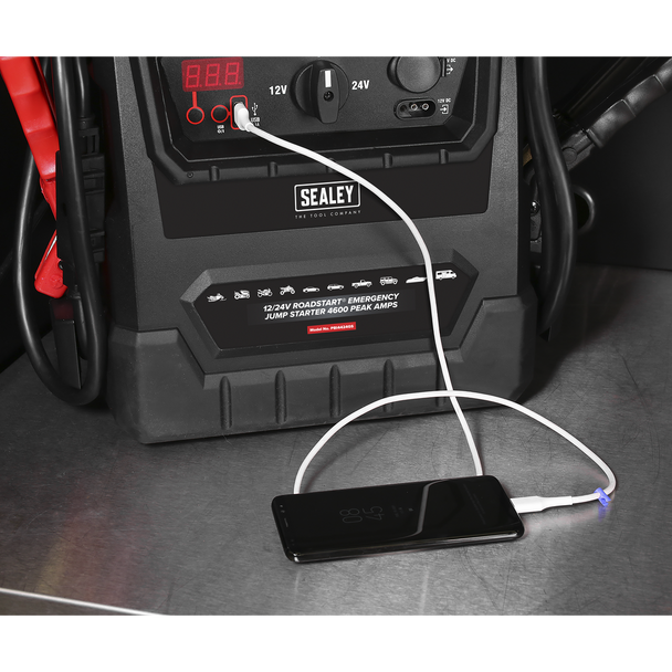 Sealey PBI4424GS ⏐ 12/24V RoadStart® Emergency Jump Starter 4600 Peak Amps