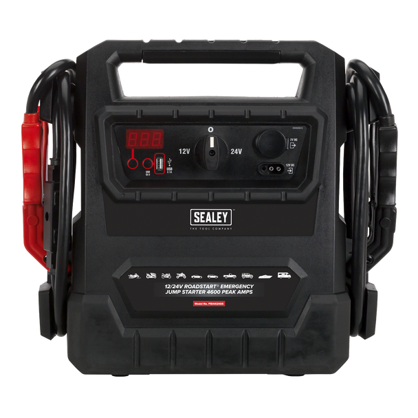 Sealey PBI4424GS ⏐ 12/24V RoadStart® Emergency Jump Starter 4600 Peak Amps