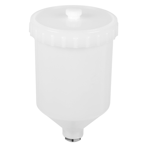 Sealey PC01 ⏐ Paint Spray Gun Pot with Brass Fitting 600ml - White