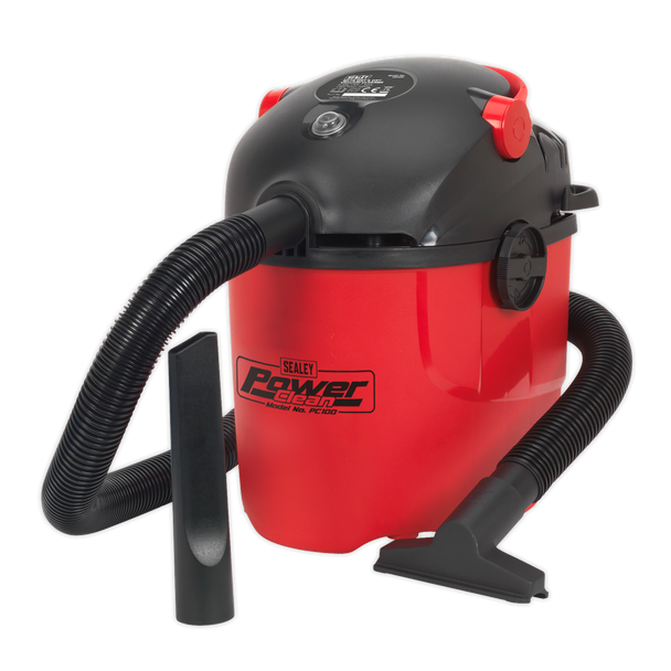 Sealey PC100 ⏐ 10L Vacuum Cleaner Wet & Dry 1000W/230V