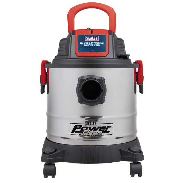 Sealey PC195SD ⏐ 20L Vacuum Cleaner Wet & Dry Stainless Steel Drum 1200W/230V