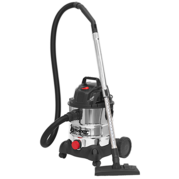 Sealey PC200SD ⏐ Vacuum Cleaner Wet & Dry Stainless Drum 20L 1250W/230V