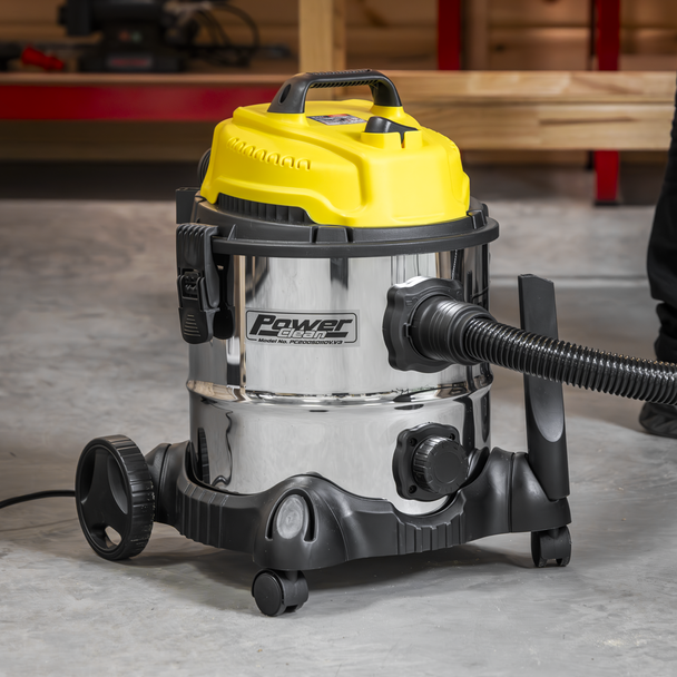 Sealey PC200SD110V ⏐ 20L Vacuum Cleaner Wet & Dry Stainless Drum 1200W/110V