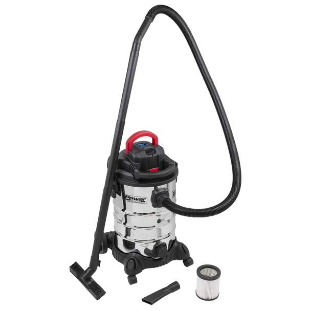 Sealey PC300SD ⏐ 30L Vacuum Cleaner Stainless Steel Drum 1400W/230V