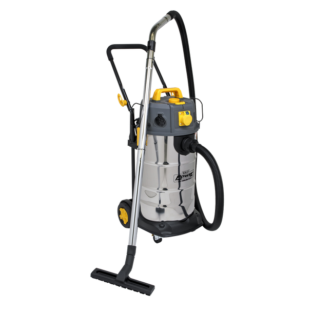 Sealey PC380M110V ⏐ M Class Dust-Free Vacuum Cleaner Wet & Dry Stainless Steel Drum 38L 1100W/110V