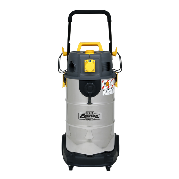 Sealey PC380M110V ⏐ M Class Dust-Free Vacuum Cleaner Wet & Dry Stainless Steel Drum 38L 1100W/110V