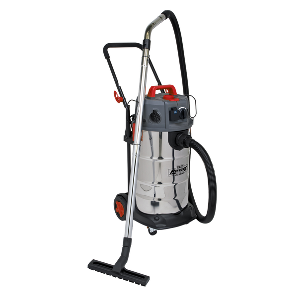 Sealey PC380M ⏐ M Class Dust-Free Vacuum Cleaner Wet & Dry Stainless Steel Drum 38L 1500W/230V