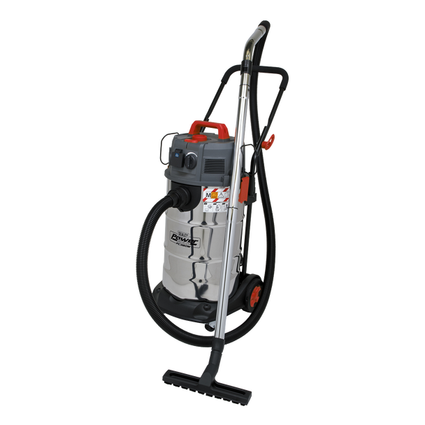 Sealey PC380M ⏐ M Class Dust-Free Vacuum Cleaner Wet & Dry Stainless Steel Drum 38L 1500W/230V