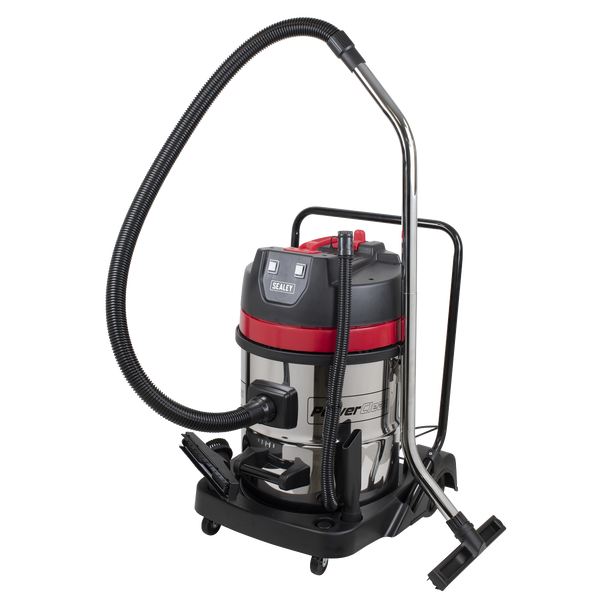 Sealey PC460 ⏐ 60L Vacuum Cleaner Wet & Dry Stainless Steel Drum 2400W/230V