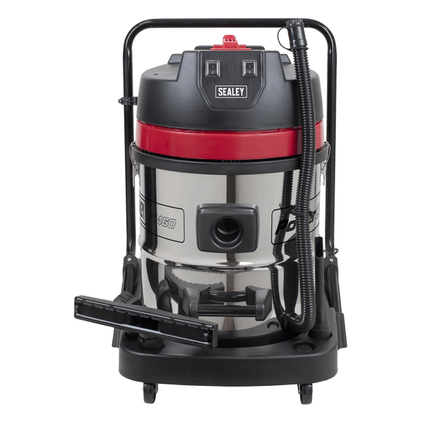 Sealey PC460 ⏐ 60L Vacuum Cleaner Wet & Dry Stainless Steel Drum 2400W/230V