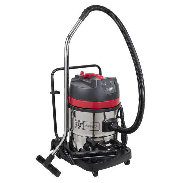 Sealey PC460 ⏐ 60L Vacuum Cleaner Wet & Dry Stainless Steel Drum 2400W/230V