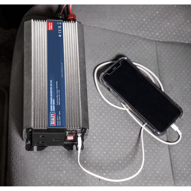 Sealey PI500 ⏐ Modified Sine Wave Power Inverter 500W 12V