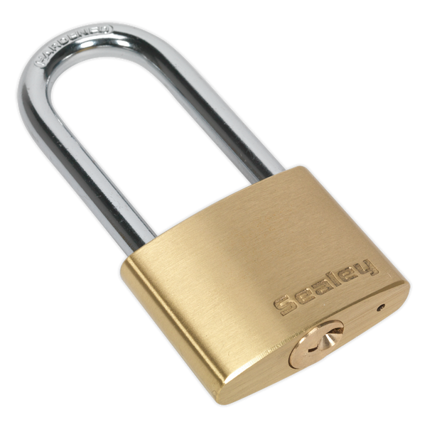 Sealey PL102L ⏐ Brass Body Padlock Long Shackle 50mm