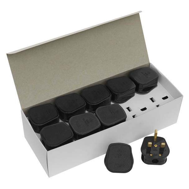 Sealey PL13/320 ⏐ 13A Plug, Black - Pack of 20