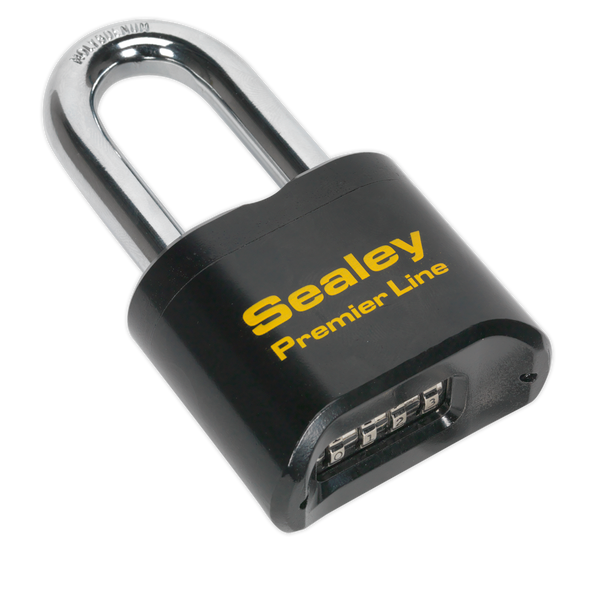 Sealey PL603L ⏐ Premier™ Steel Body Combination Padlock Long Shackle 62mm