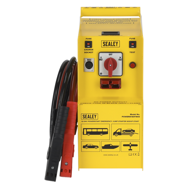 Sealey POWERSTART900 ⏐ 12/24V Emergency Jump Starter 900hp Start