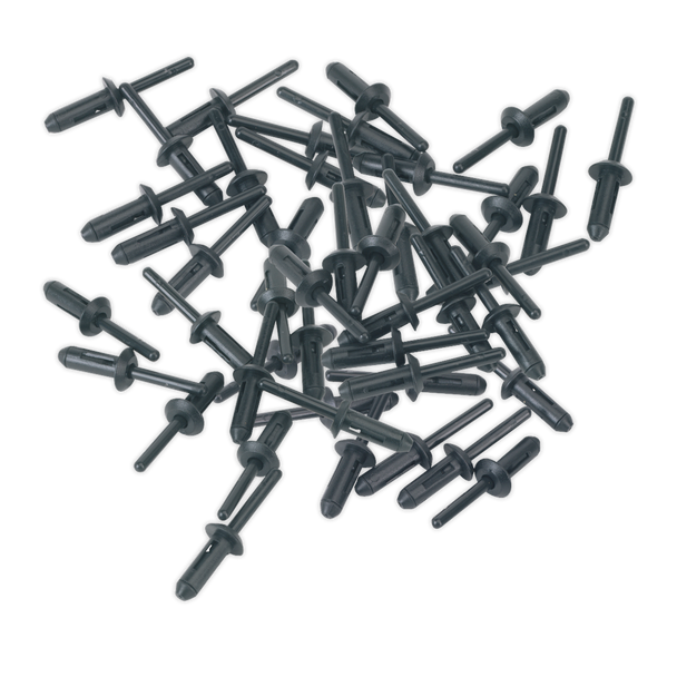 Sealey PR001 ⏐ Plastic Rivet 6.6 x 17.2mm - Pack of 50