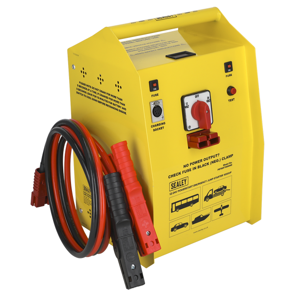 Sealey PSTART1000HD ⏐ 12/24V Emergency Heavy-Duty Jump Starter 1000hp Start