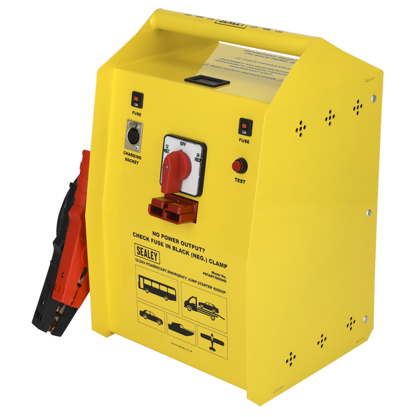 Sealey PSTART1000HD ⏐ 12/24V Emergency Heavy-Duty Jump Starter 1000hp Start