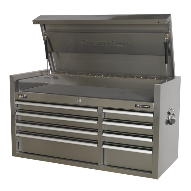 Sealey PTB104008SS ⏐ Premier™ Heavy-Duty Extra-Wide Topchest 8 Drawer 1055mm - Stainless Steel