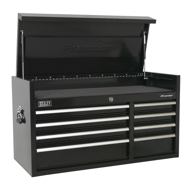 Sealey PTB104008 ⏐ Premier™ Heavy-Duty Extra-Wide Topchest 8 Drawer 1040mm - Black