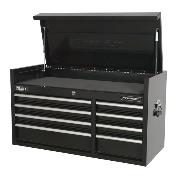 Sealey PTB104008 ⏐ Premier™ Heavy-Duty Extra-Wide Topchest 8 Drawer 1040mm - Black